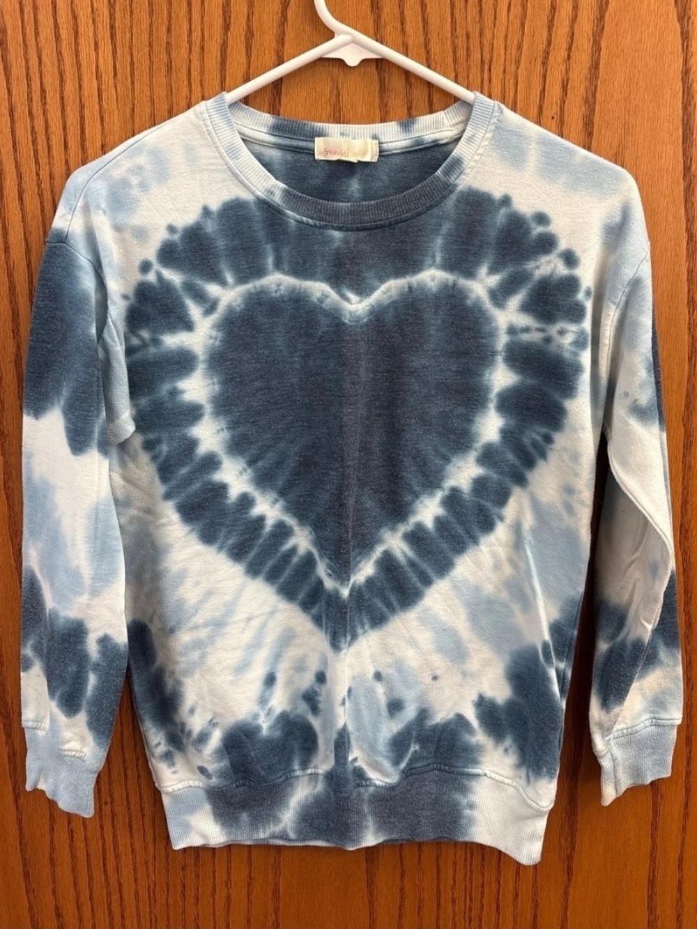 Tie-Dye Heart Crewneck Sweatshirt Youth Medium
